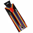 Подтяжки Winfox в радужную полоску для мужчин и женщин, регулируемые, ширина 1 дюйм