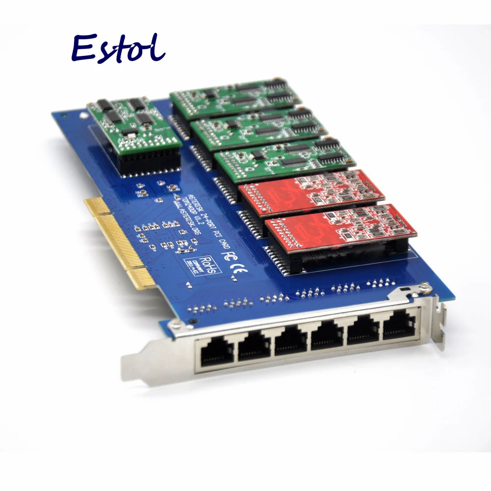 24 порта PCI asterisk fxo fxs карта, elastix карта, trixbox карта, Freeswitch, TDM800P/AEX800/TDM2400P/AEX2400 программное обеспечение IP PBX система