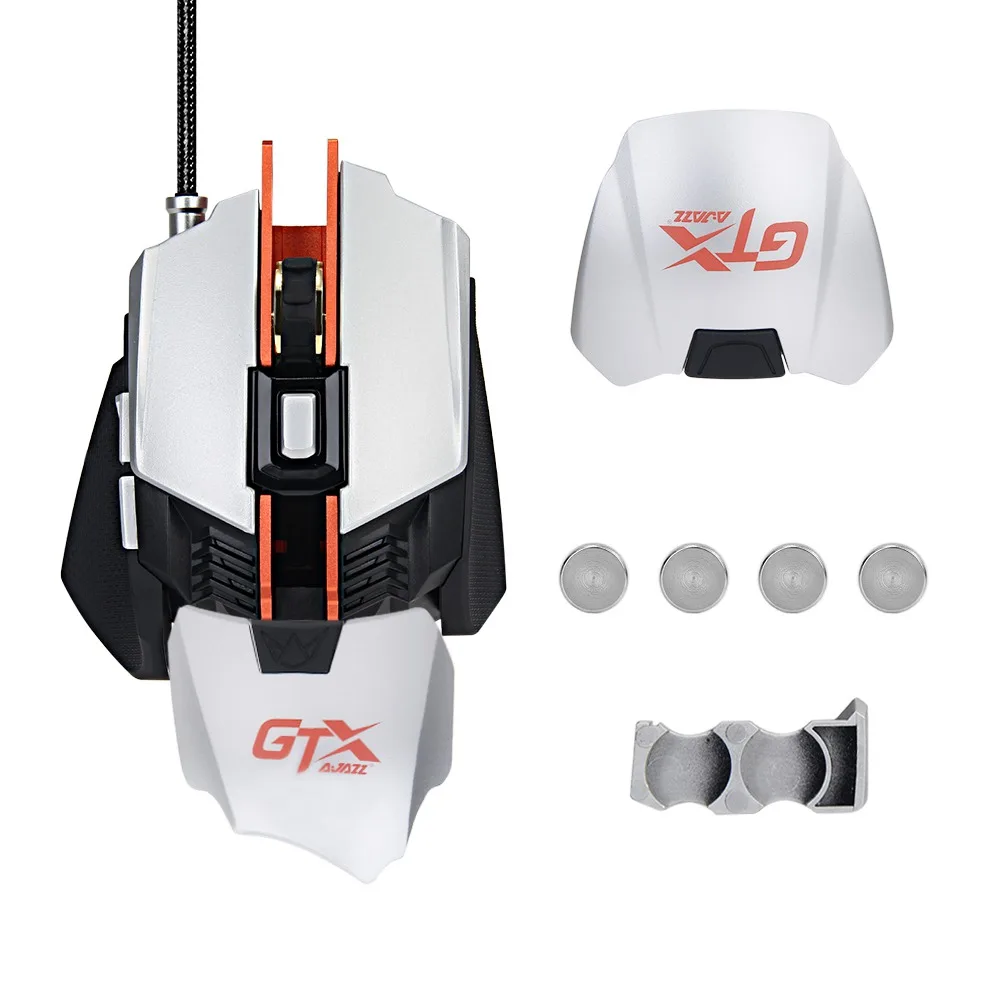 Оригинальная Проводная игровая мышь Ajazz GTX с 7 кнопками эргономичная 4000 dpi