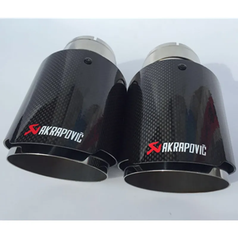 Глянцевый глушитель выхлопной трубы Akrapovic для стайлинга автомобиля из