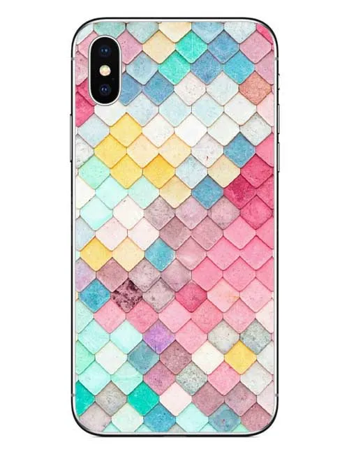Красивый цветочный чехол для телефона iPhone 7 Plus 6 6s 5 5S SE цветные весы мягкий