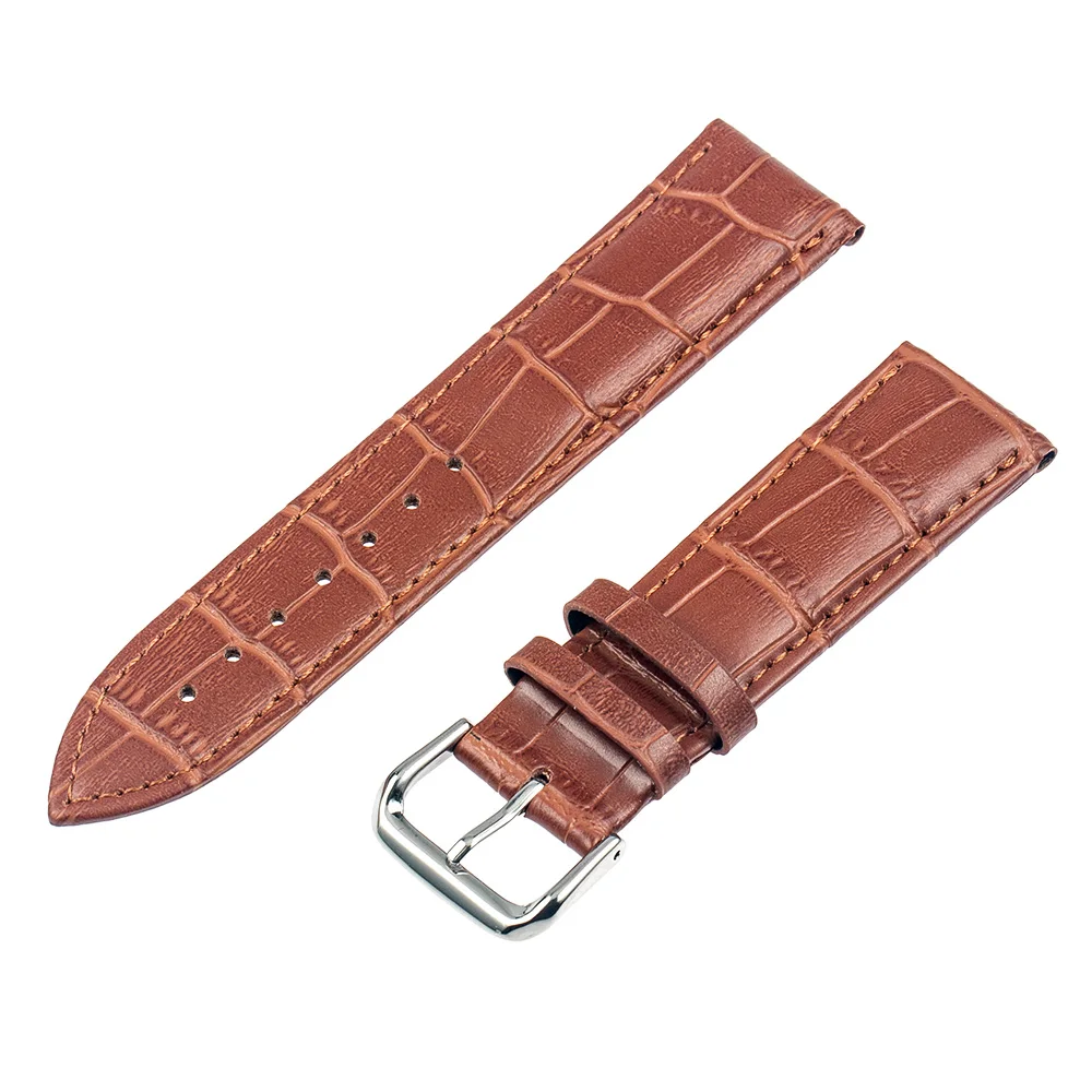 Ремешок из натуральной кожи для наручных часов универсальный браслет мужских и