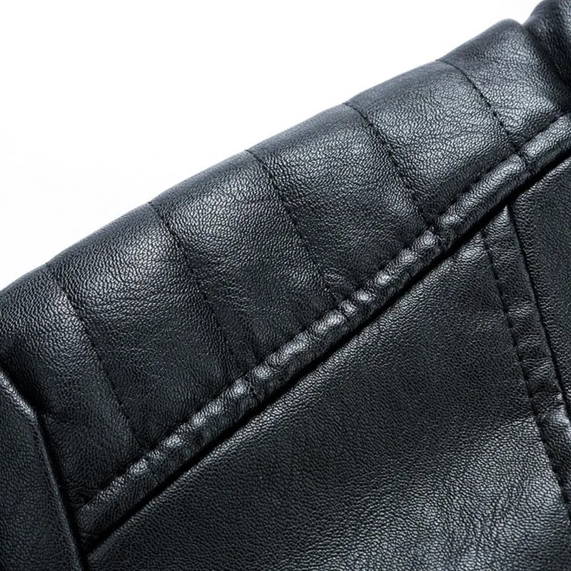

New listing fall and winter men's casual leather jacket motorcycle jacket lapel windproof coat solid color leather