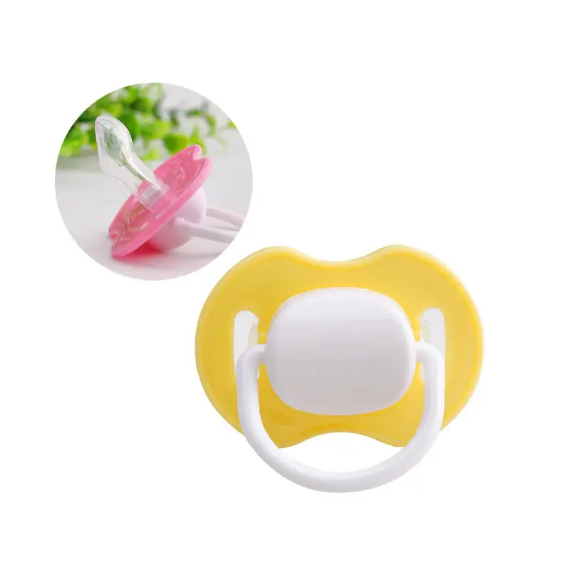 Pointed yellow Wecute силиконовая соска для детского соска, для новорожденных, ортопедическая пустышка для соска - Цвет: Pointed yellow