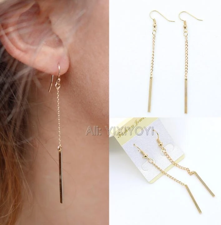 Модные красивые простые довольно стиль длинной кисточкой длинные висячие Lucky