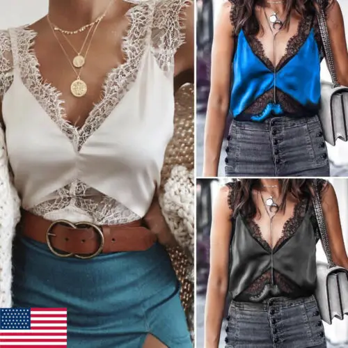 Женский кружевной жилет однотонный шифоновый топ без рукавов с v образным
