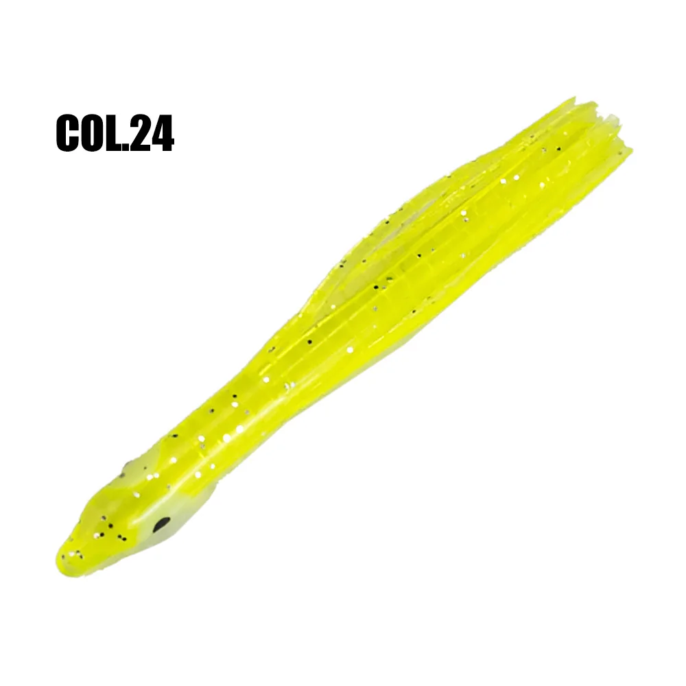 Col 24 10 шт. 4 см светящиеся игольчатые юбки для кальмаров, мягкие приманки для осьминога, снасти для рукоделия для крючков - Цвет: Col 24
