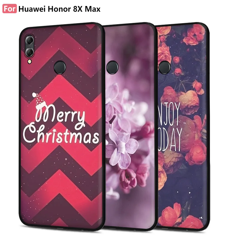 Глянцевый силиконовый чехол для uawei Honor 8X Max Protector TPU бампер задняя крышка телефона