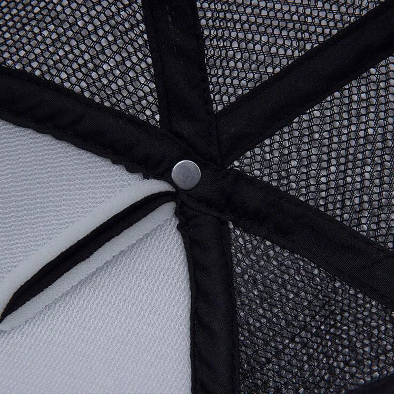 Бейсболка для мужчин и женщин однотонная Кепка в сеточку стиле хип-хоп черная 2017 |