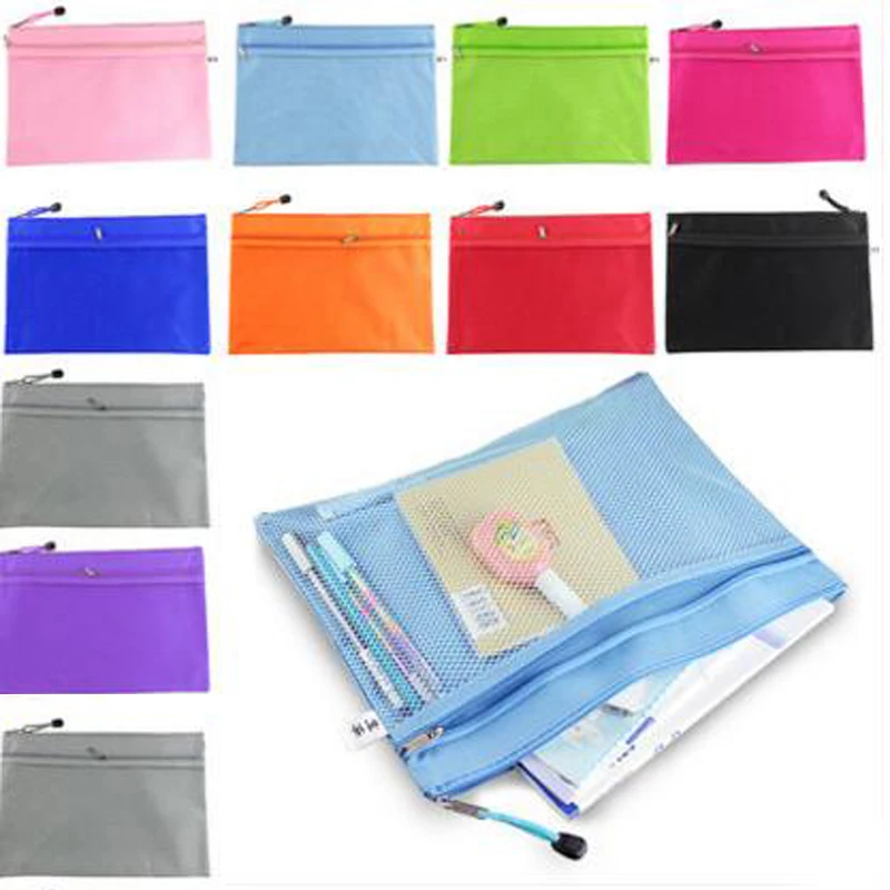 5 шт./лот Raibow цветная Сетчатая Сумка для документов на молнии бесплатная доставка