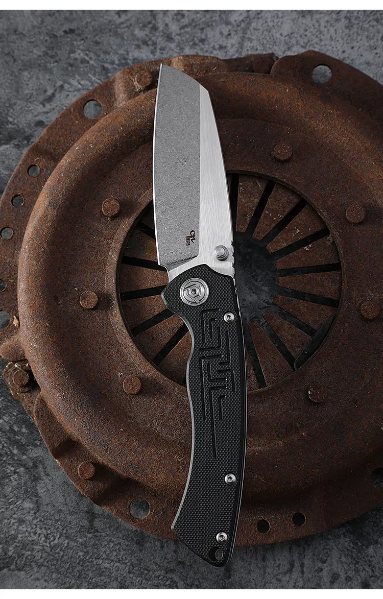 CH genuine folding knife EDC G10 handle D2 steel washed ball bearing tumbling tactical pocket camping hunting tool free shipping
