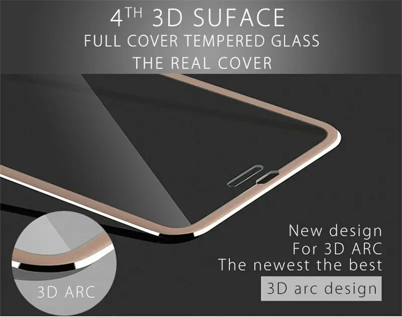 Защитное стекло 3D Arc Edge закаленное с полным покрытием для iPhone 6 s 7 plus|tempered glass screen