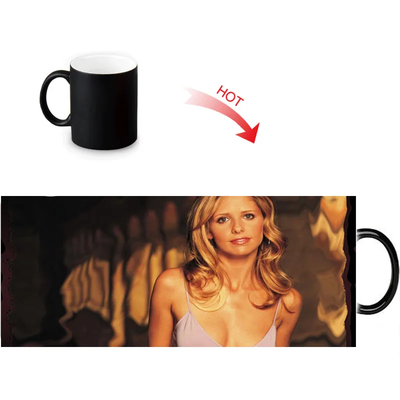Custom Sarah Michelle Gellar узор изменение цвета кружка для воды 350 мл тепловые кофейные
