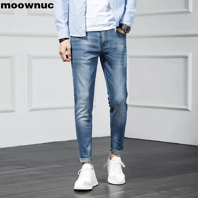 

2019 Spring New arrival jeans men's Trendy casual jeans Classic blue slim jeans Men's stretch jeans skinny men