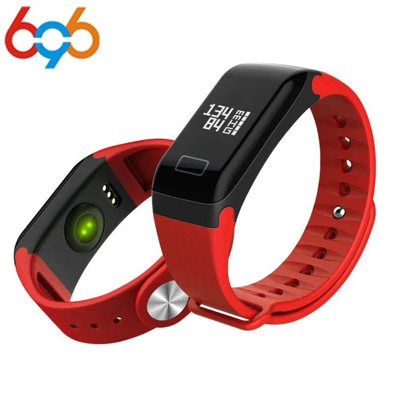 696 Fitness Tracker Wristband Heart Rate Monitor Smart Band F1 Blood Pressure With Pedometer Bracelet | Электроника