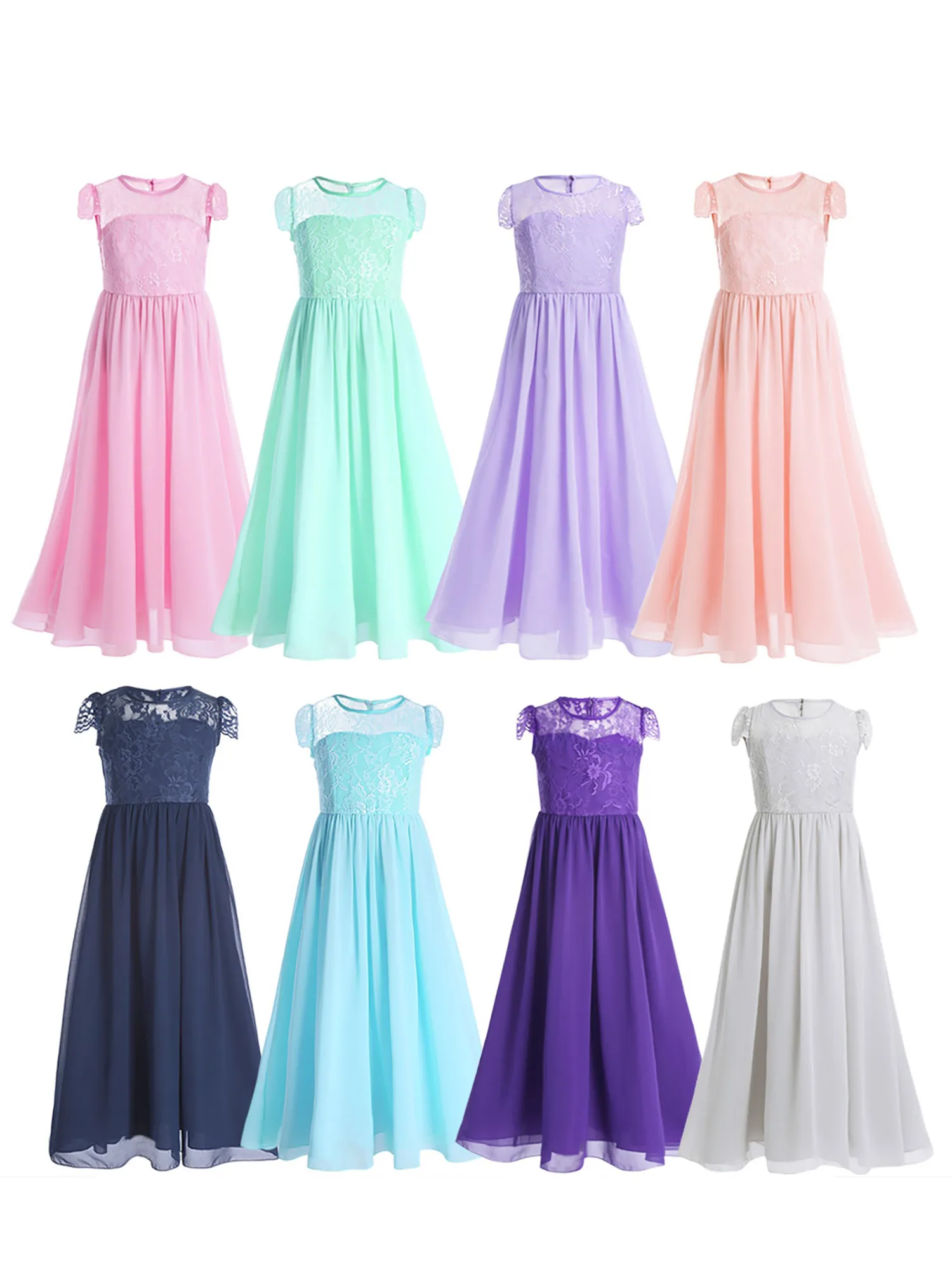 Элегантное детское платье для девочек Vestidos шифоновое кружевное бальное