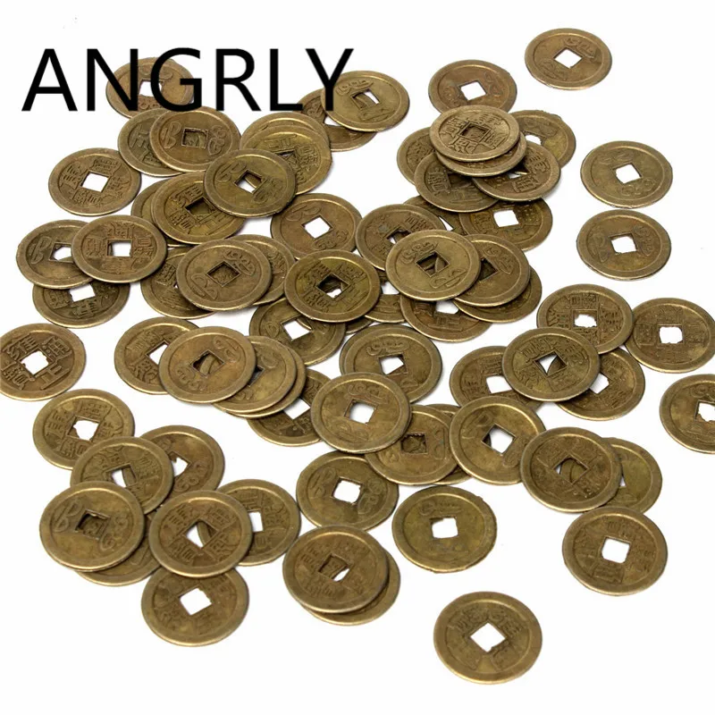 ANGRLY латунная Китайская древняя фэн шуй удачная монета хороший приносящий удачу