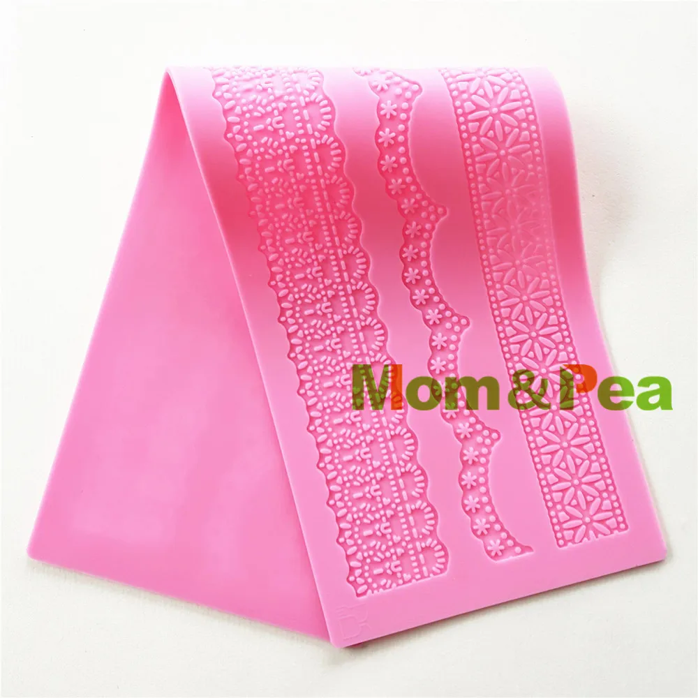 Силиконовая кружевная форма для украшения торта Мама и горох GX159 бесплатная
