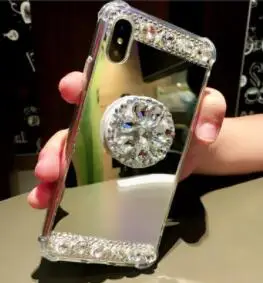 Роскошный Алмазный кронштейн подушки безопасности для iPhone 6 6s 7 8 plus четыре угла