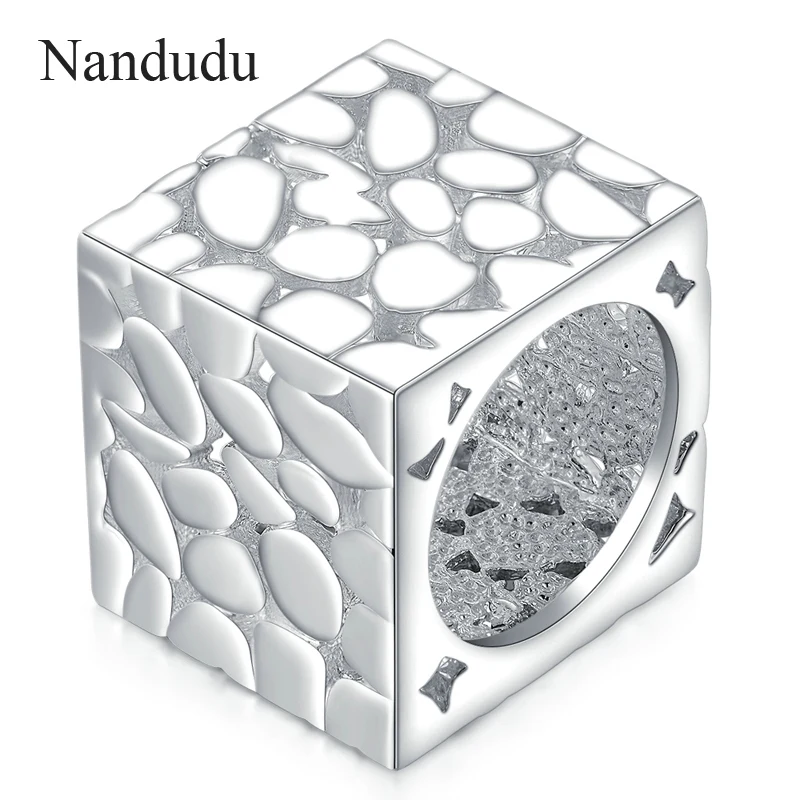 Nandudu Модные мужские и женские унисекс кольца белого золота Цвет Квадратные