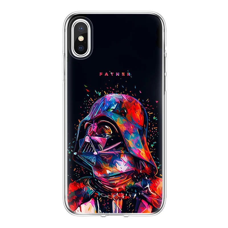 For iPhone X case Soft 4 4S 5 5S 5C SE Fundas 7 7Plus 8 8Plus 6 6S Plus Darkness TPU Thin Cover |