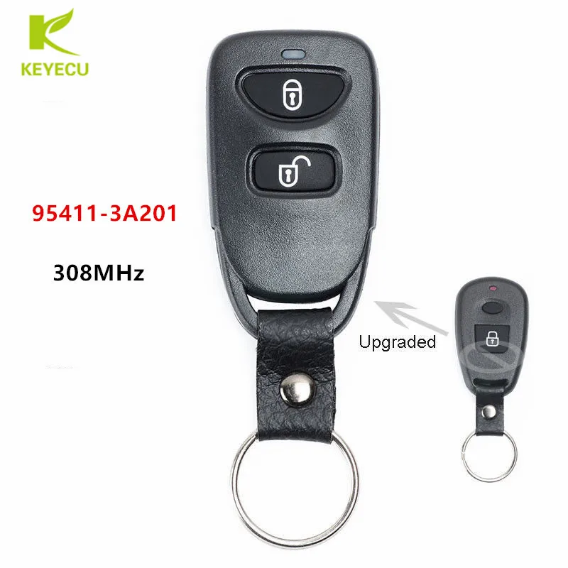 Запасной пульт дистанционного управления KEYECU для Hyundai 308 2001 2002 Elantra Sante Fe P/N: 95411-3A201 2