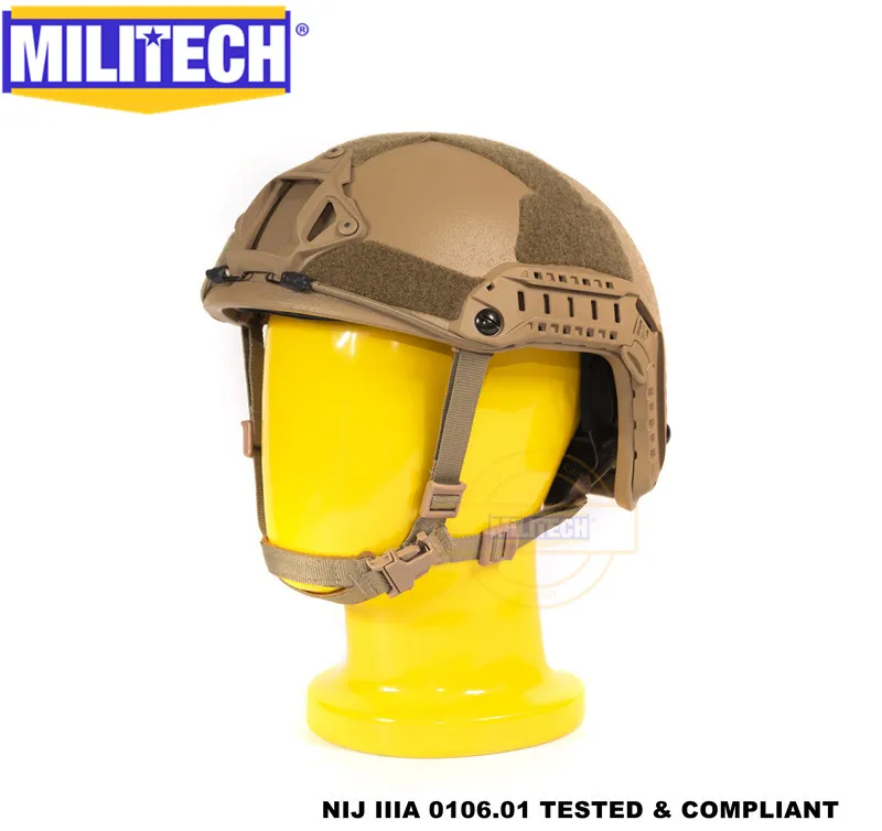 MILITECH CB Койот морской с Deluxe NIJ IIIA БЫСТРО Пуленепробиваемый Шлем и козырек Набор