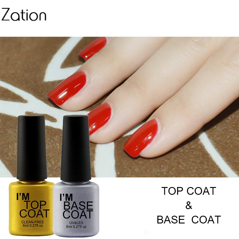 Основа Zation Cot and Top Coat УФ гель для ногтей отмачиваемый лак верхний Гель Праймер