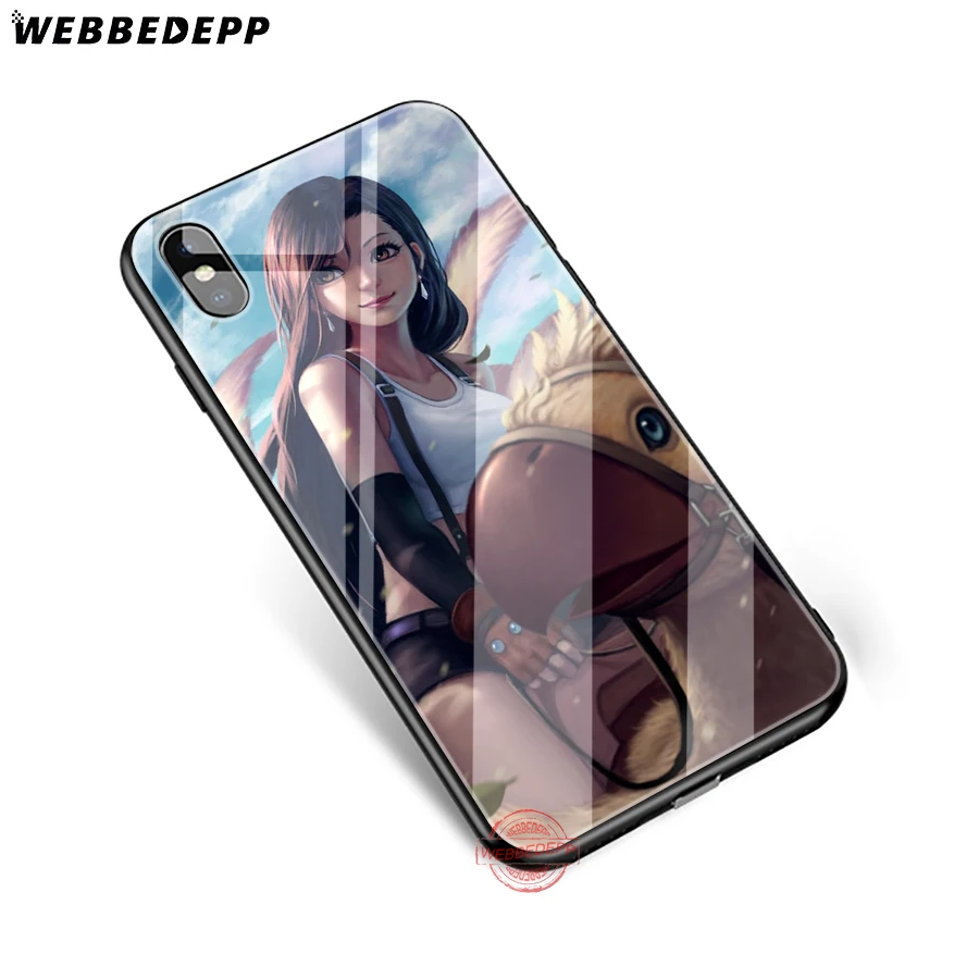 WEBBEDEPP The Final Fantasy Tempered Glass Phone Case for Apple iPhone XS Max XR X 8 7 6S Plus 5S SE | Мобильные телефоны и