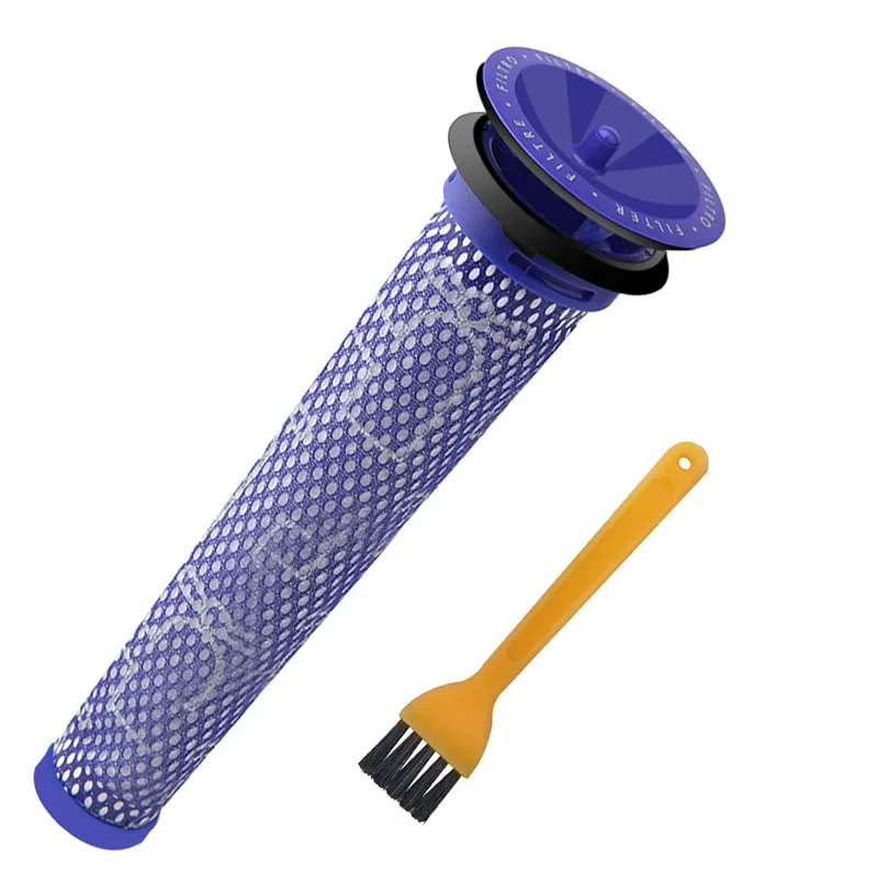 1* фильтр+ 1* Чистая щетка, Фильтр моющийся Сменный фильтр для Dyson DC58 DC59 DC61 DC62 V6 V7 V8 серии пылесос