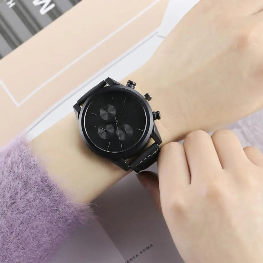 Новинка Relojes мужские часы 2018 модные коричневые римские кожаные кварцевые