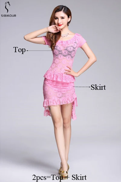 Pink 2pcs Женский танец живота Костюмы Болливуд Восточный танец живота одежда сценическая одежда тренировочный костюм кружевное платье Египетский индийский набор для взрослых - Цвет: Pink 2pcs