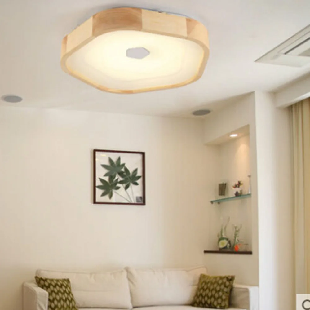 

Nordic solid wood LED Ceiling Lights warm romantic creative wood art cloud lamp living room Japanese ceiling chandel ZA91540