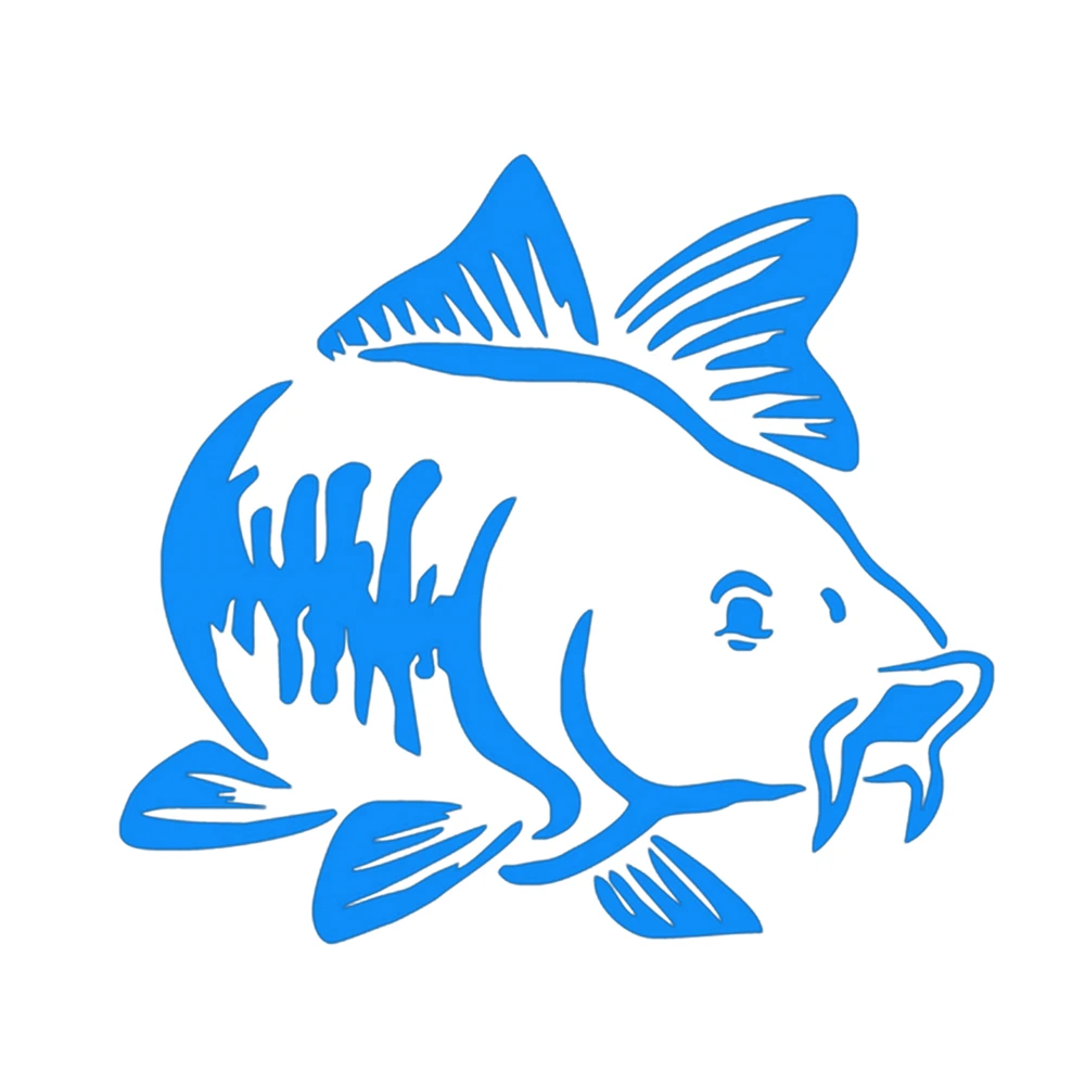 Наклейка на автомобиль Carp Fishing Cartoon Animal Pattern размером 20*16 см, 7 цветов, из виниловой пленки, автомобильные аксессуары