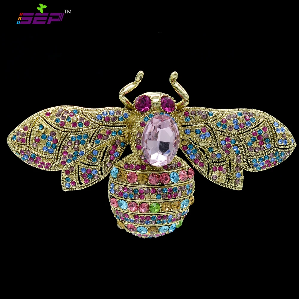 Классическая Брошь в виде насекомого пчелы брошь жука булавки кристаллы стразы