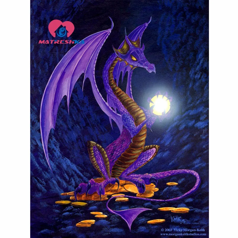 Алмазная роспись дракона 5d своими руками алмазная вышивка мозаика полный