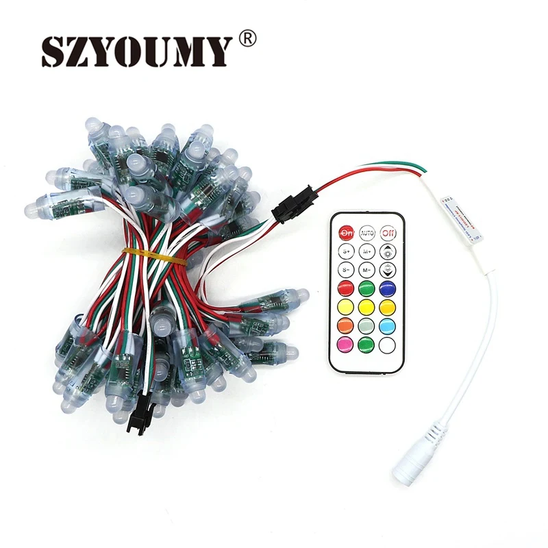 SZYOUMY 5 в 12 мм светодиодный WS2811 пиксельный Модуль 50 шт./строка стандартная