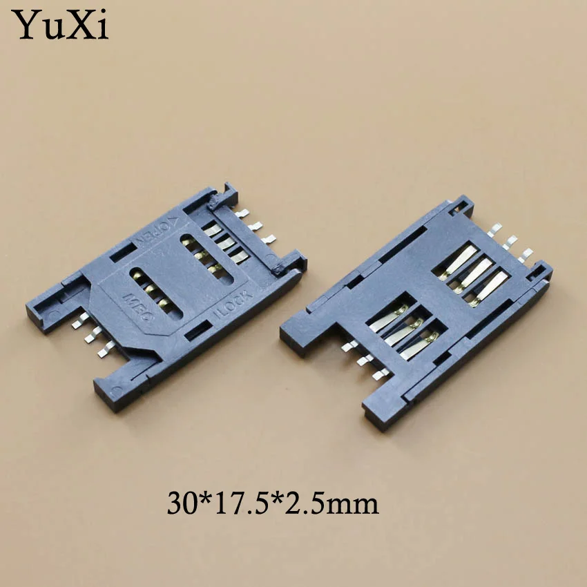 Разъем для SIM карты YuXi 100 шт./лот 6P SMT TF устройство чтения карт