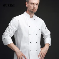 chef uniform cook coat restaurant kitchen food service chef jackets comfortable material working clothes