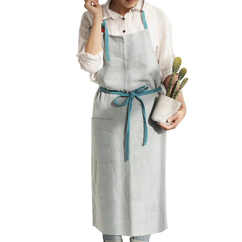 

Japanese cotton linen fashion home kitchen aprons painting restaurant clothing