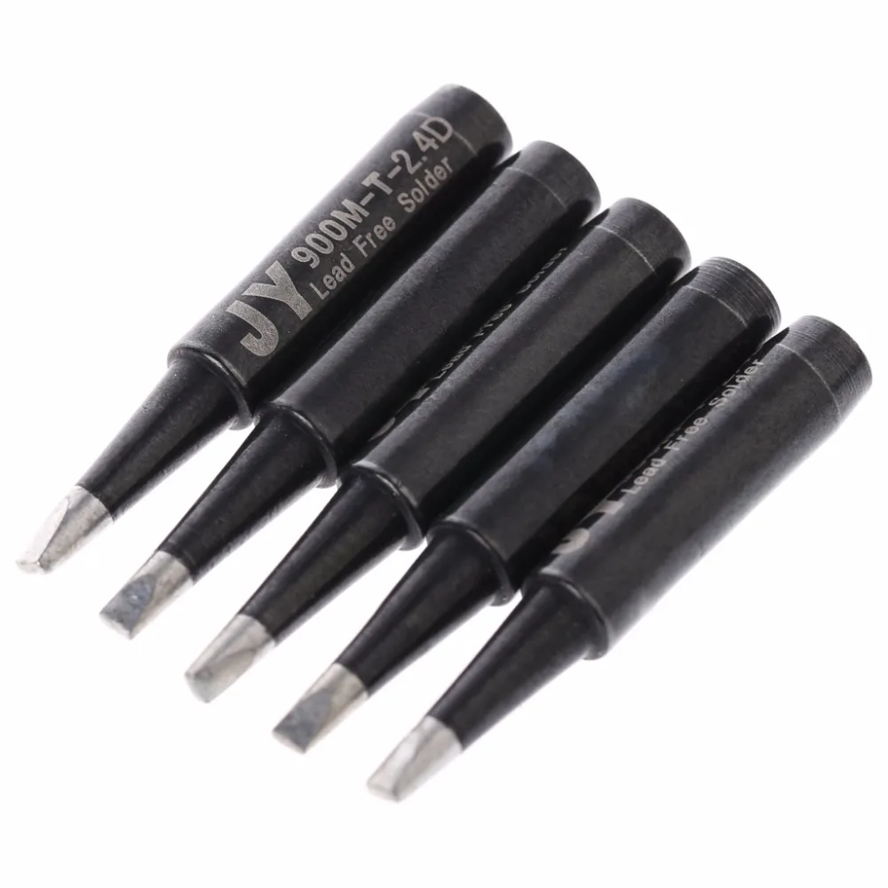 

New 5 Pcs 900M-T-1C Copper Replacement Bevel Style Soldering Iron Solder Tip Lead-free For Hakko 936 6 Pattern