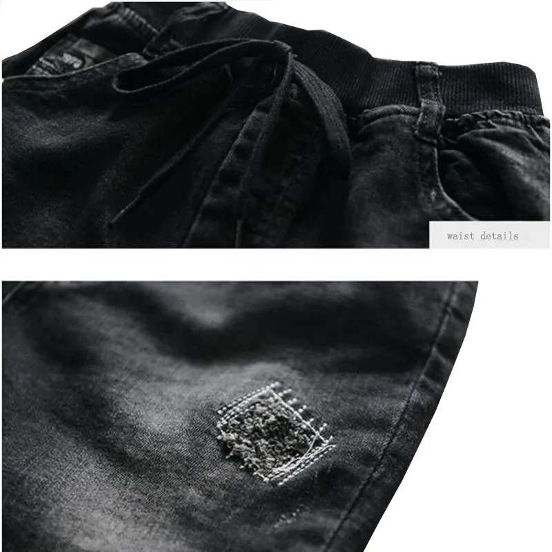 Штаны для мальчиков весенне осенние черные джинсы детские повседневные брюки