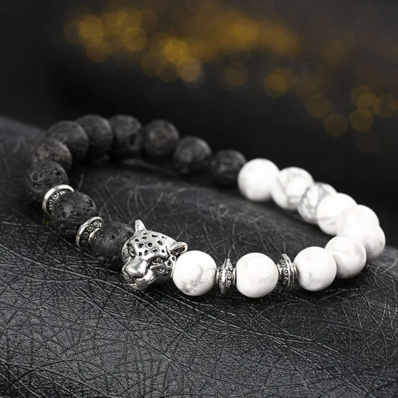 Браслет Будда из натурального камня для женщин и мужчин посеребренный браслет с