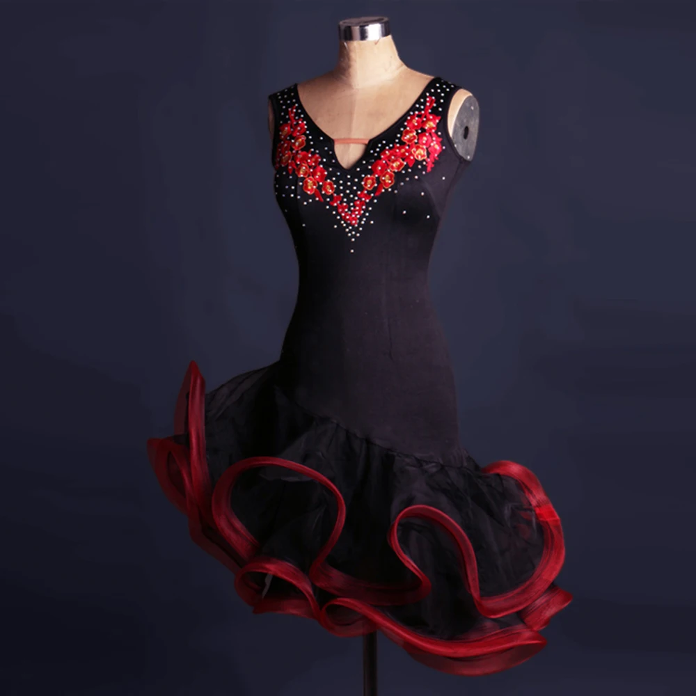 Новинка 2019 стильное платье для латиноамериканских танцев женщин и девочек