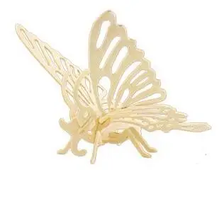 Bee DIY Дети 3D деревянные пазлы животных модель самолета сборки строительные наборы Развивающие игрушки для детей - Цвет: Bee
