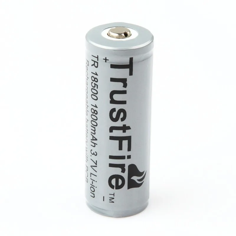 TrustFire 2 шт 3 7 V 18500 1800mAh литий ионная аккумуляторная батарея с защитой
