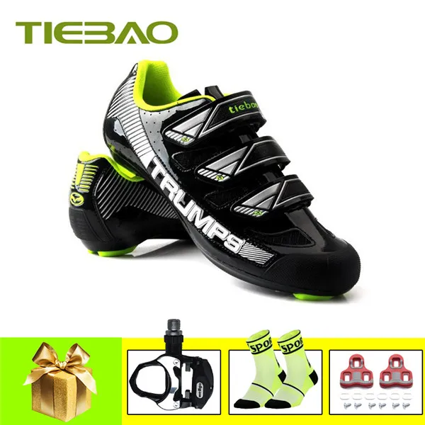 pedals for 1688 B Tiebao pro велосипедная обувь sapatilha ciclismo SPD-SL самофиксирующиеся дышащие кроссовки superstar для улицы Спортивная обувь для шоссейного велосипеда - Цвет: pedals for 1688 B