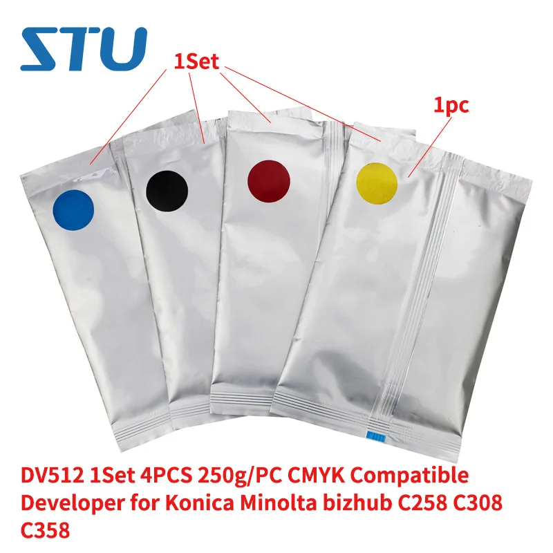 

DV512, 1 , 4 ., 250 , CMYK, Konica Minolta bizhub C258 C308 C358 BH C258 C308 C358