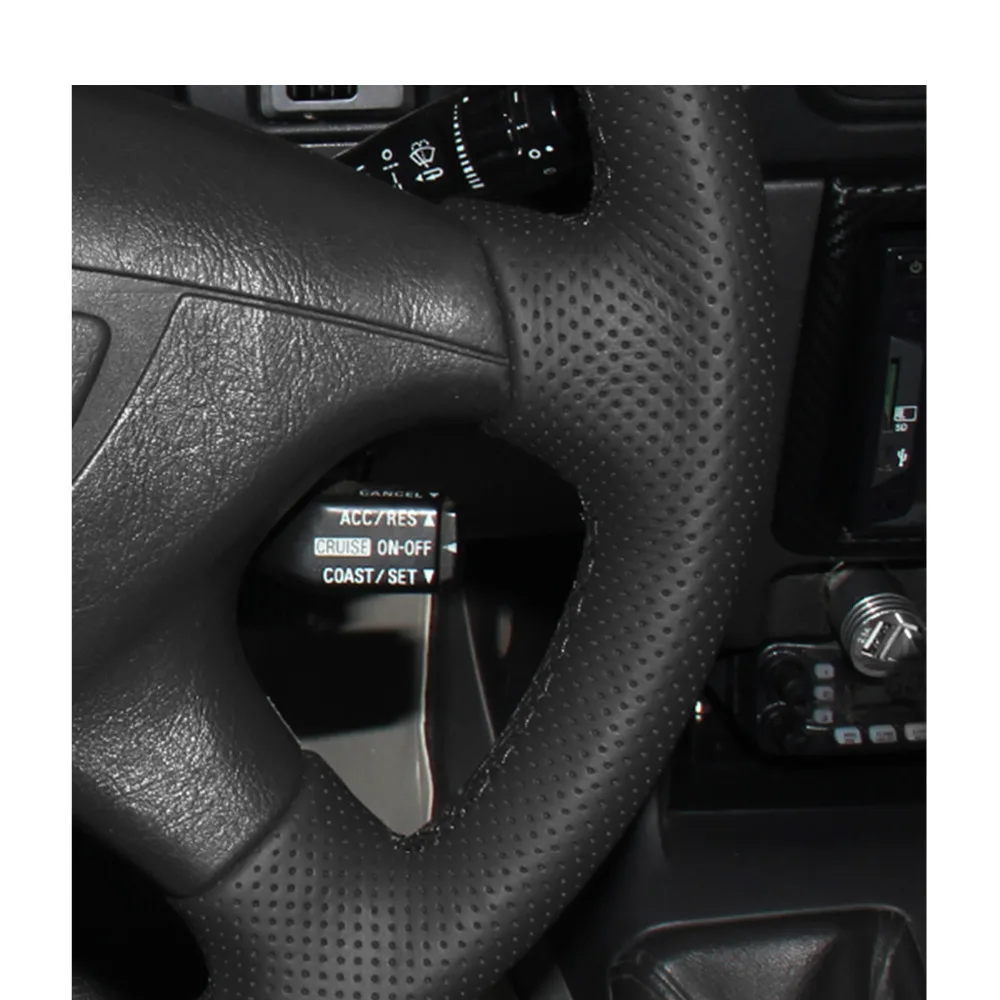 Hand-stitched Black PU Artificial Leather Car Steering Wheel Cover for Mitsubishi Pajero Sport 2004 Montero | Автомобили и