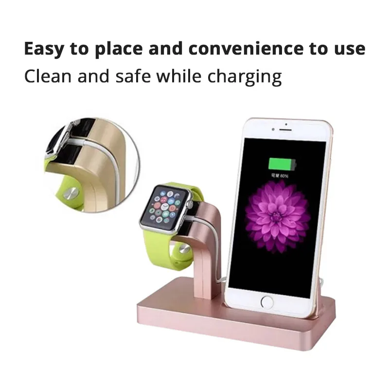 2 в 1 зарядная док-станция Подставка для Iphone X Iphone 8 Iphone 7 6 5 зарядная док-станция Подставка для Apple Watch кронштейн